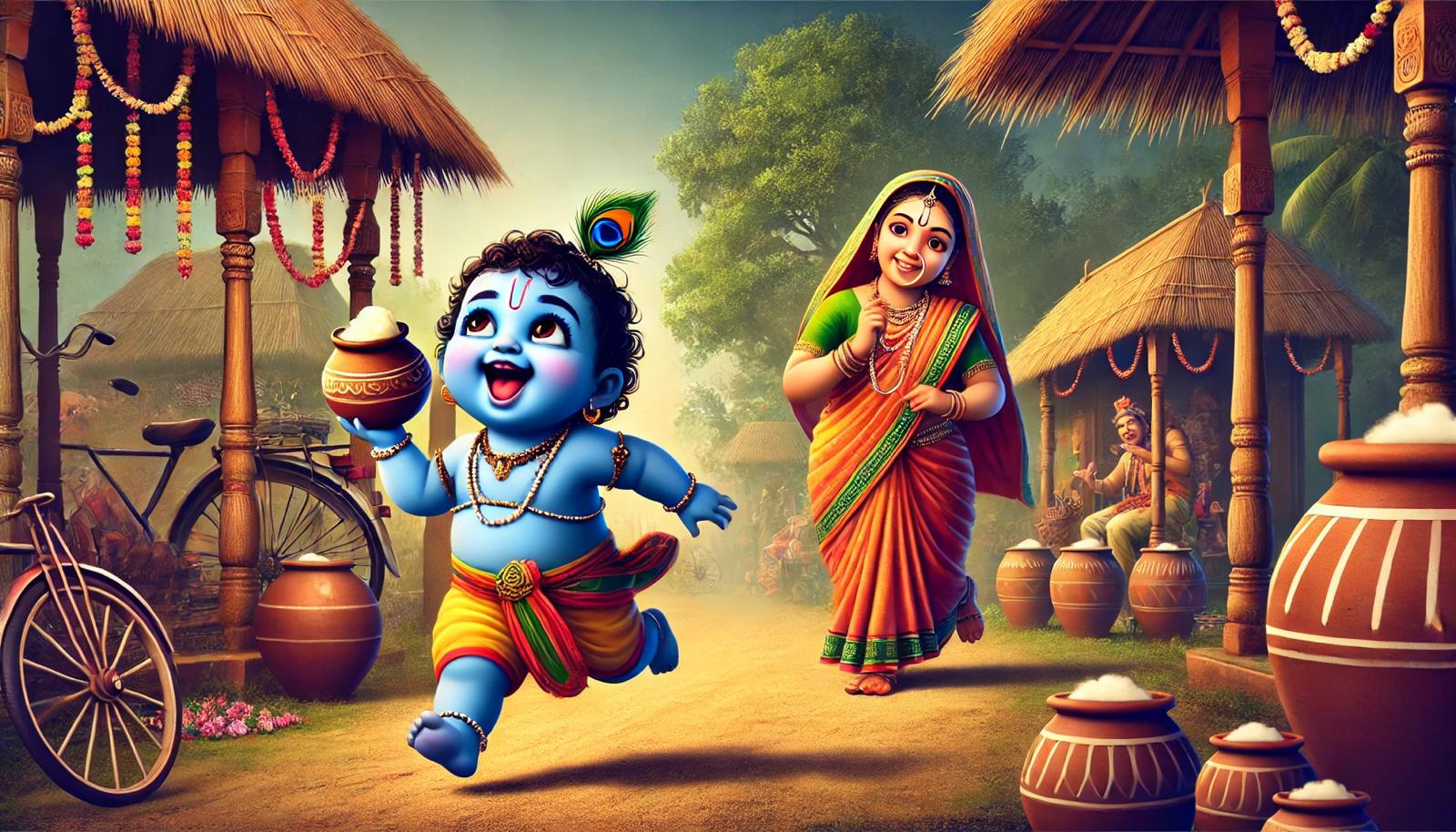 Lord Krishna and the great butter heist