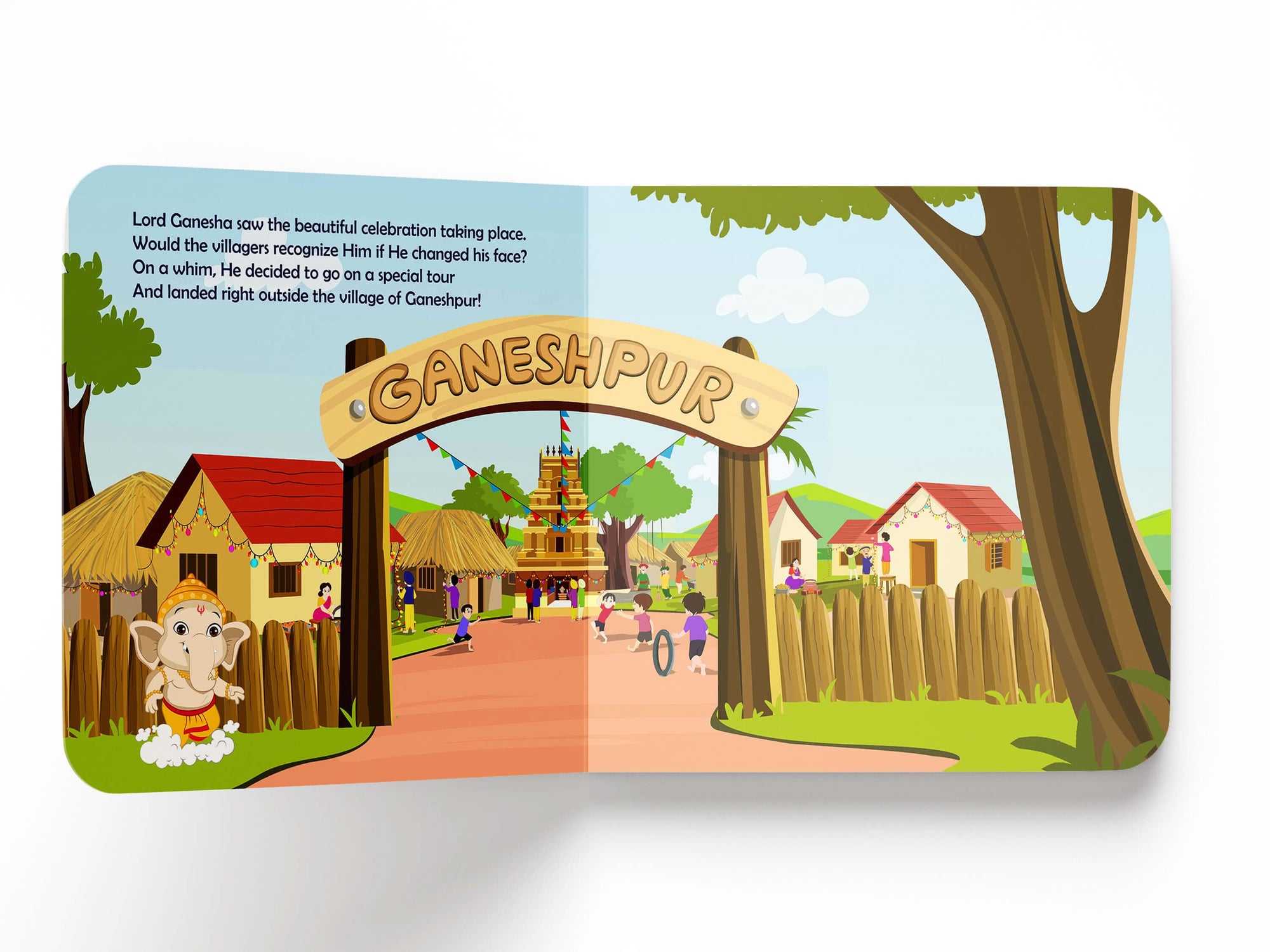 Pik A Boo Ganesha Cloth Book – Early Learning with Fun Spiritual Stories
